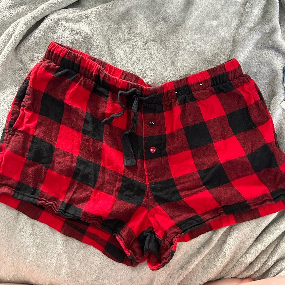 Flannel Pajama Shorts